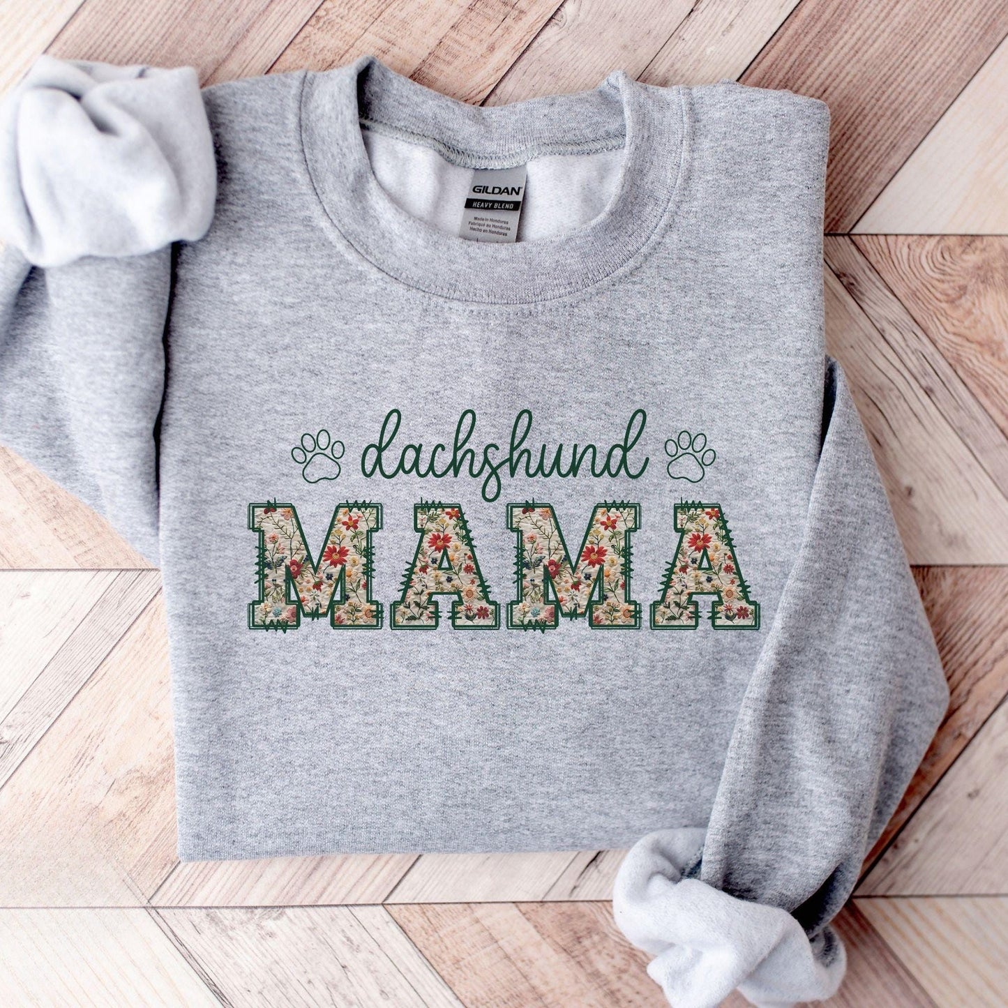 Floral Dachshund Sweater V2