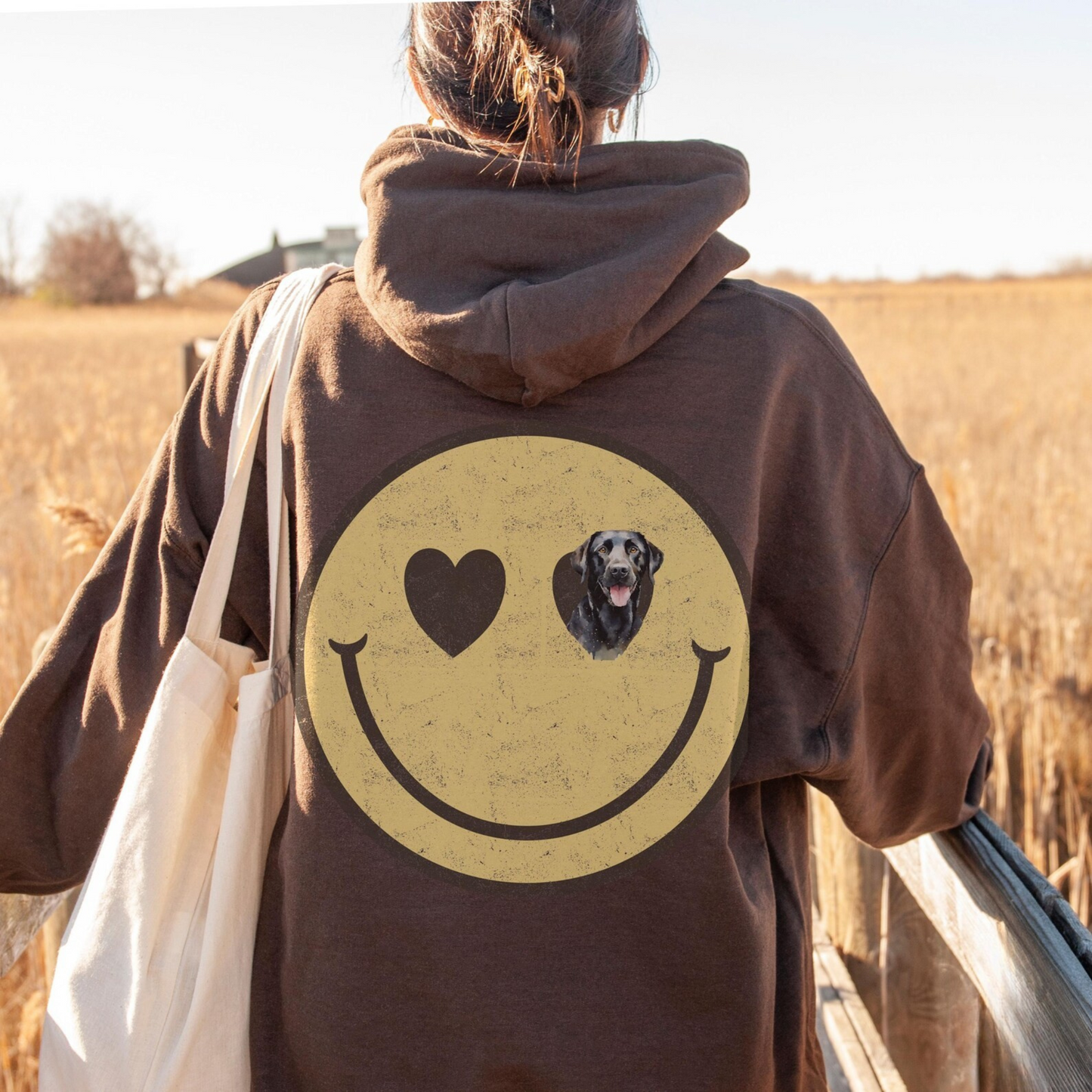 Black Lab Smiley Sweater