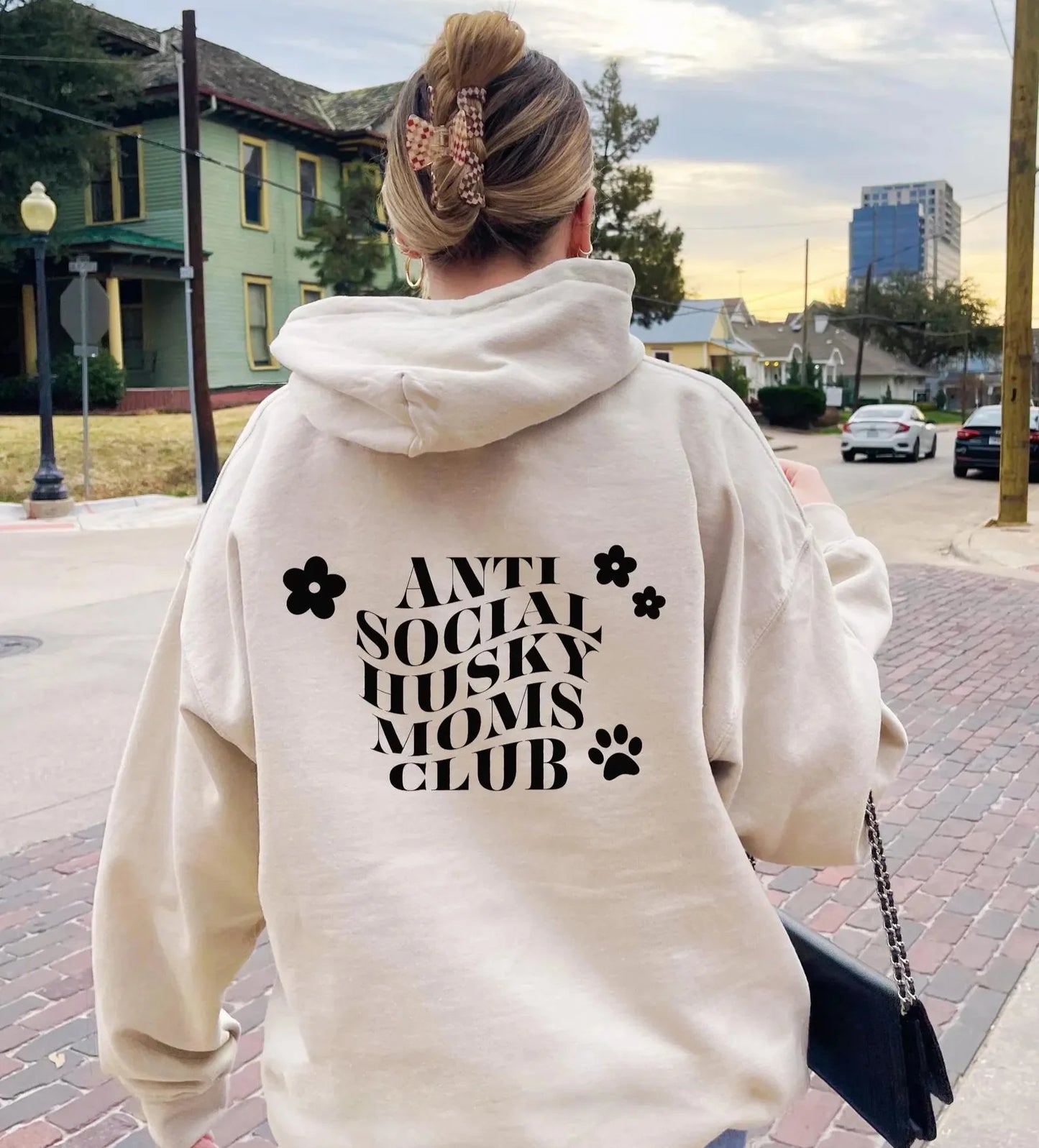 Antisocial Husky Mom Hoodie