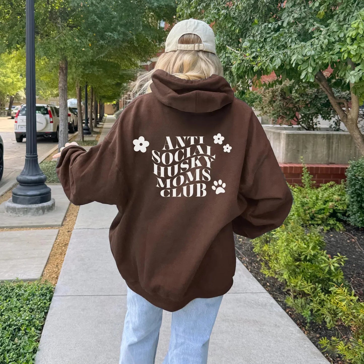 Antisocial Husky Mom Hoodie