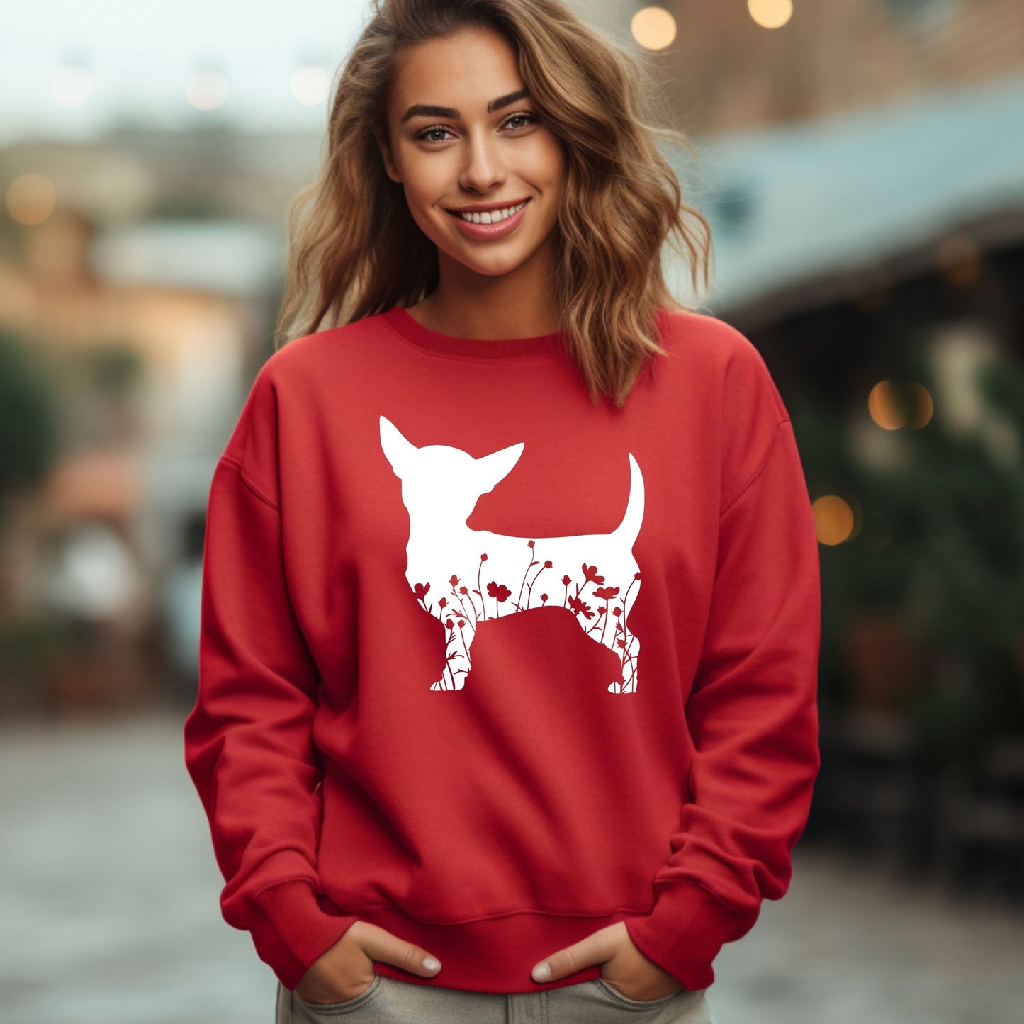 Floral Chihuahua Sweater V2