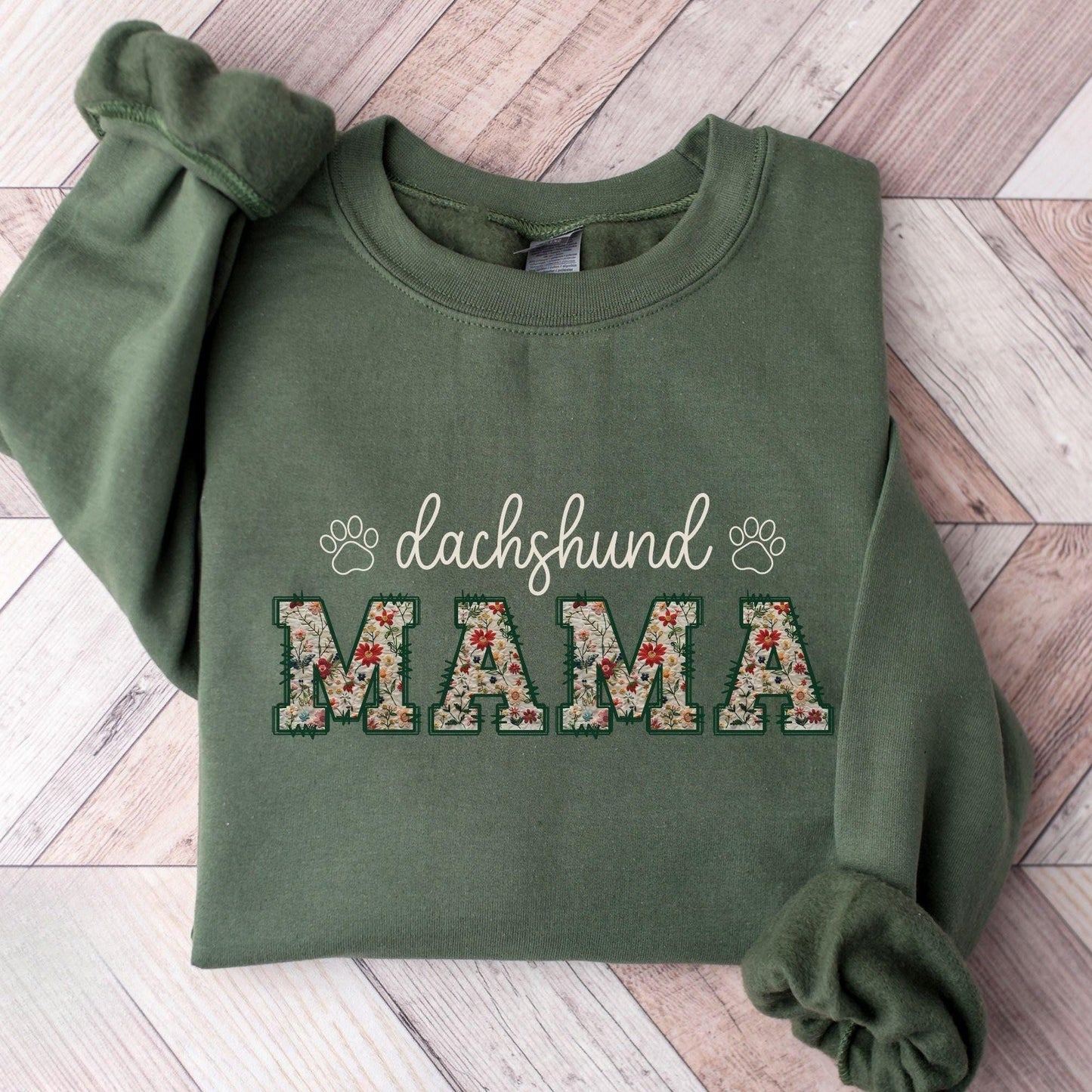 Floral Dachshund Sweater V2