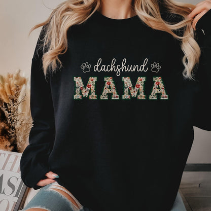 Floral Dachshund Sweater V2