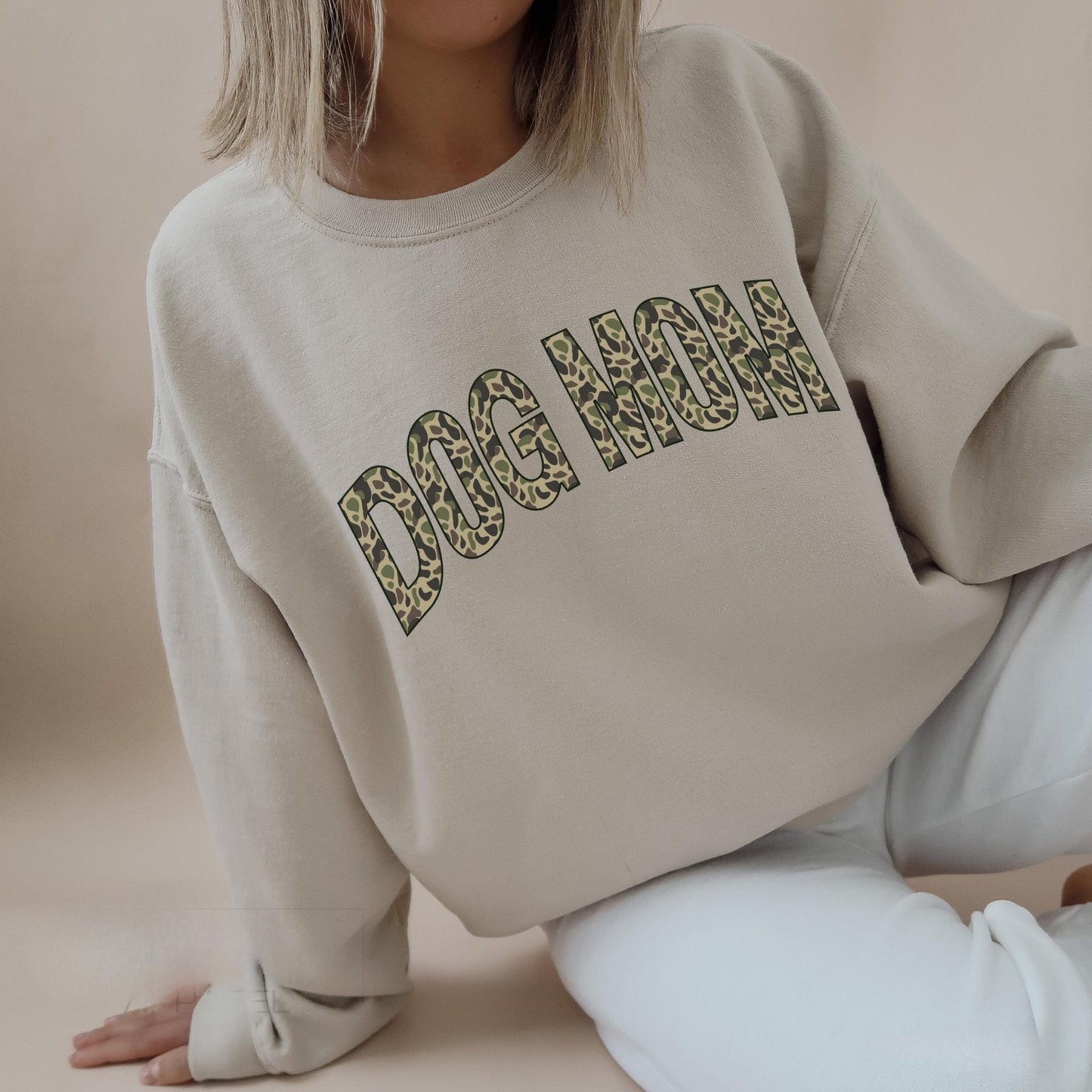 Dog Mom Camo Sweater