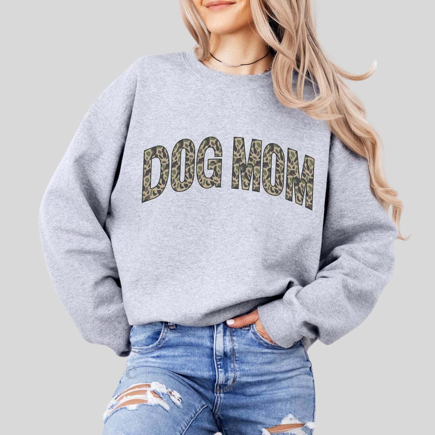 Dog Mom Camo Sweater