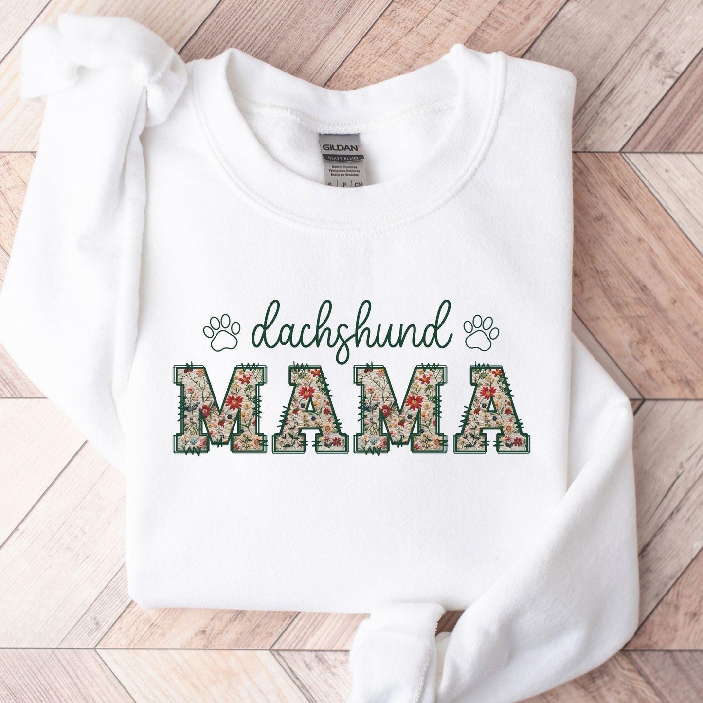 Floral Dachshund Sweater V2