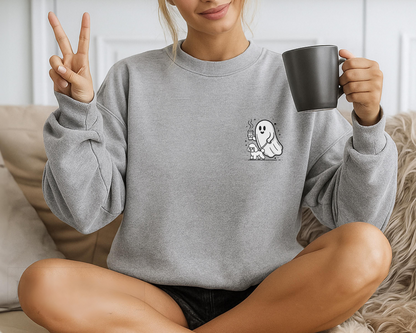 Ghost Walking A Poodle Sweatshirt