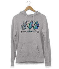 Afbeelding in Gallery-weergave laden, Peace, Love &amp; Dogs Hoodie
