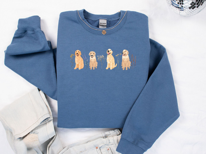 Floral Golden Retriever Sweatshirt V2