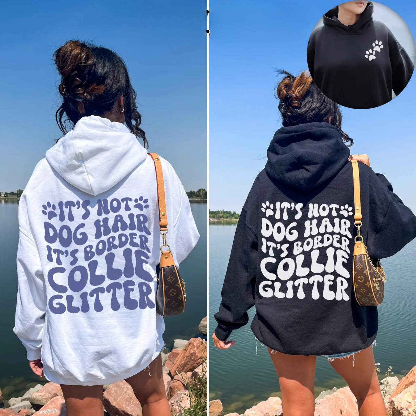 Border Collie Glitter Hoodie