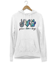 Afbeelding in Gallery-weergave laden, Peace, Love &amp; Dogs Hoodie
