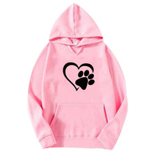 Afbeelding in Gallery-weergave laden, Heart &amp; Dog Paw Hoodie
