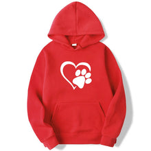 Afbeelding in Gallery-weergave laden, Heart &amp; Dog Paw Hoodie
