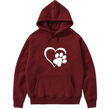 Afbeelding in Gallery-weergave laden, Heart &amp; Dog Paw Hoodie
