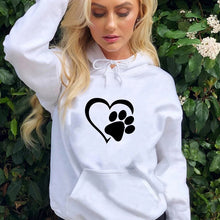 Afbeelding in Gallery-weergave laden, Heart &amp; Dog Paw Hoodie
