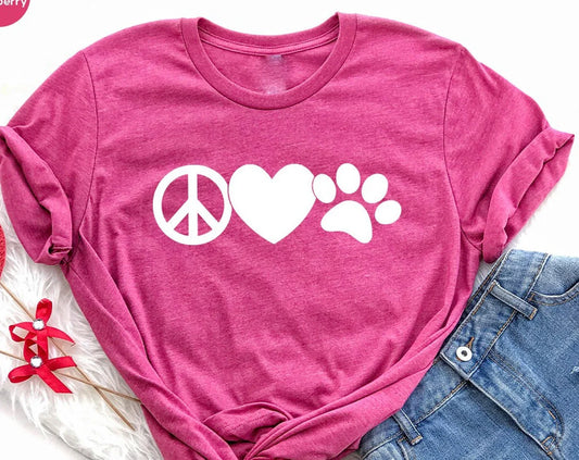 Peace Love Dogs Tee V7