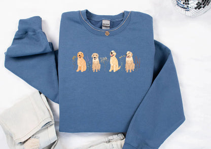 Floral Golden Retriever Sweater