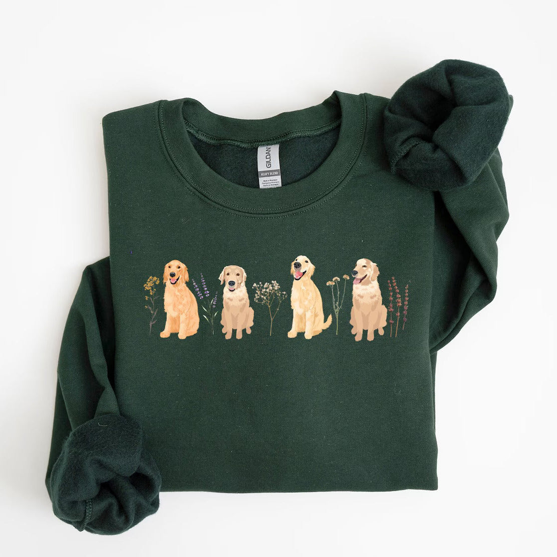 Floral Golden Retriever Sweater