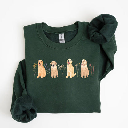 Floral Golden Retriever Sweater