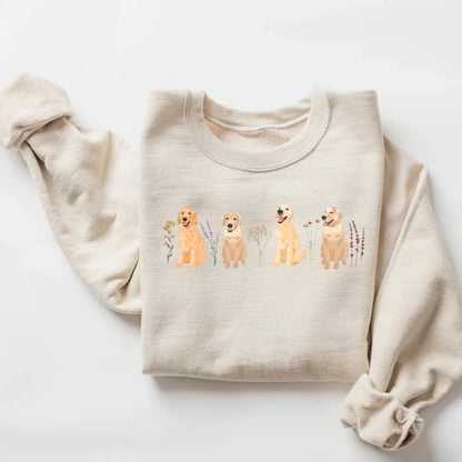 Floral Golden Retriever Sweater