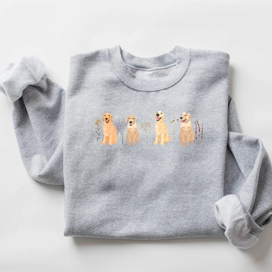 Floral Golden Retriever Sweater