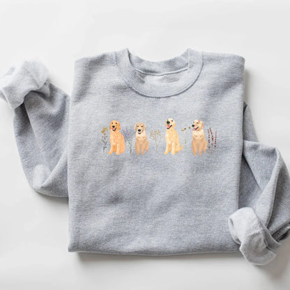 Floral Golden Retriever Sweater