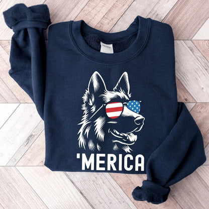 Merica German Shepherd Sweater