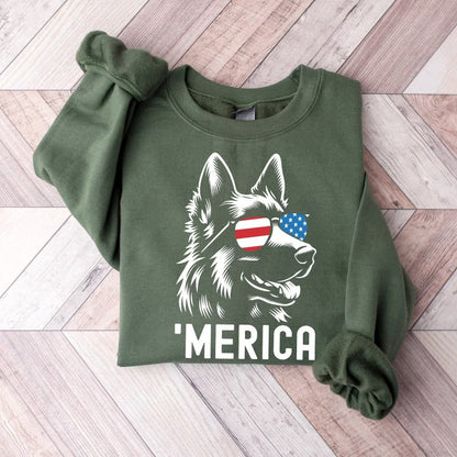 Merica German Shepherd Sweater