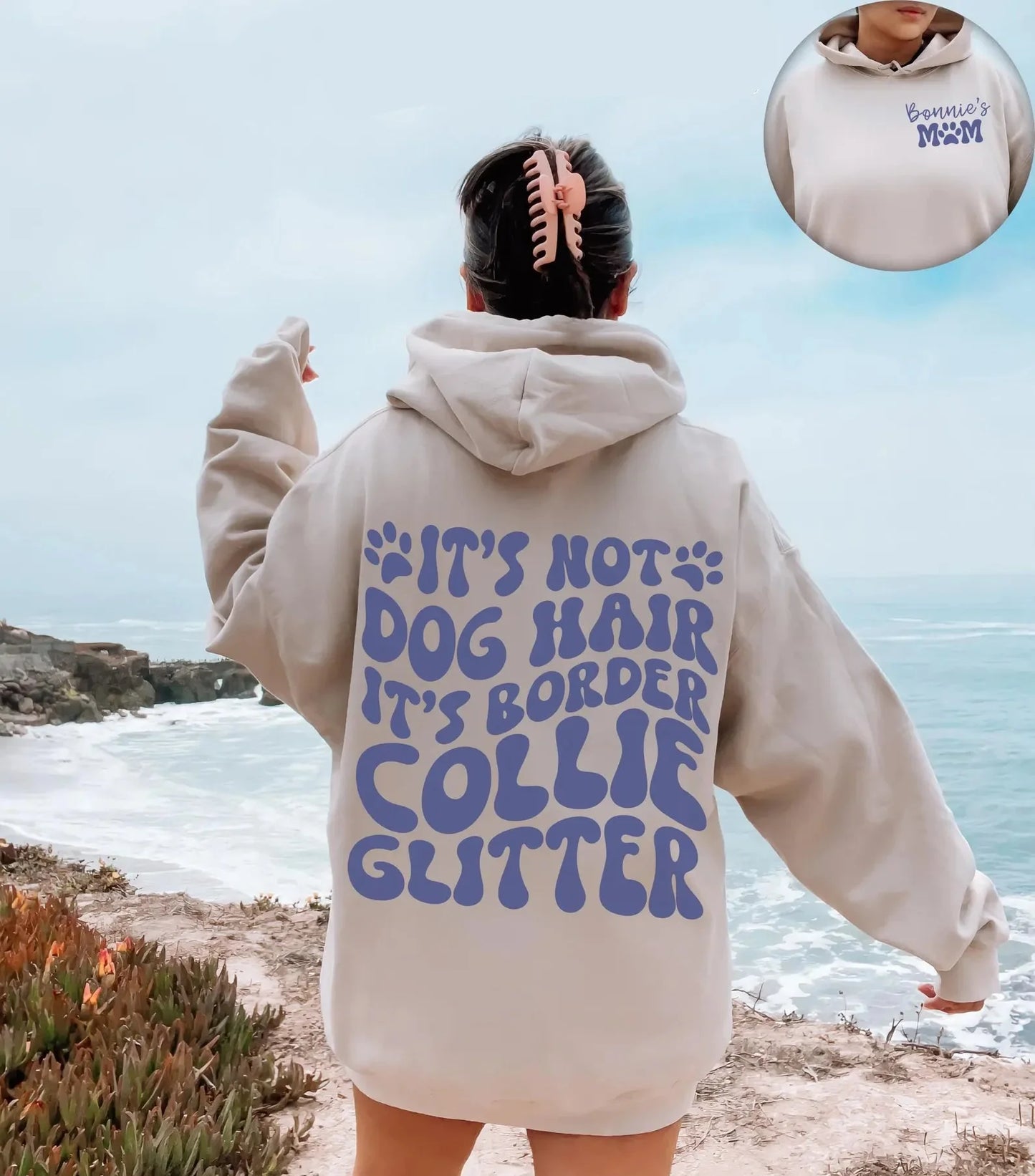 Border Collie Glitter Hoodie