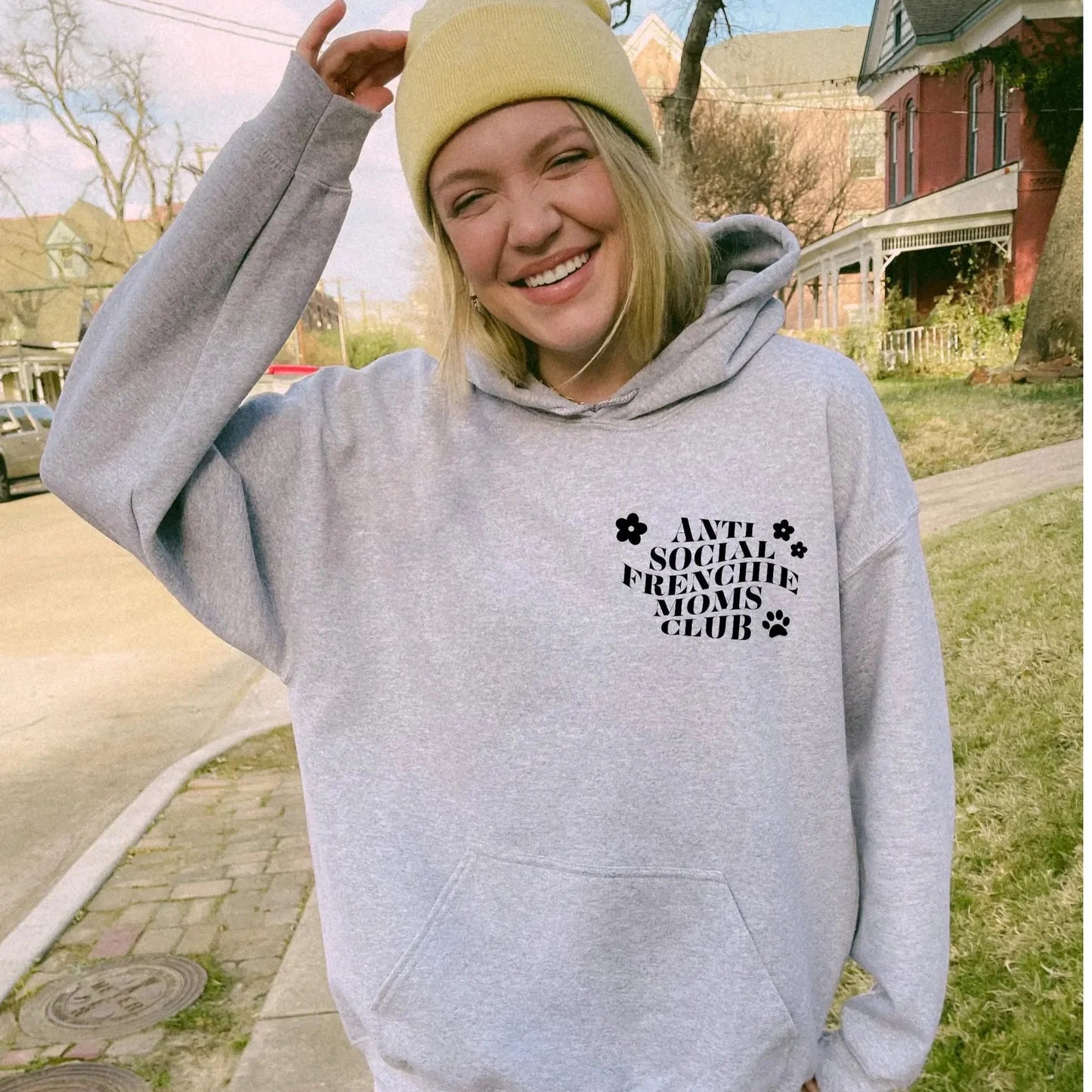 Frenchie Mom's Club Hoodie