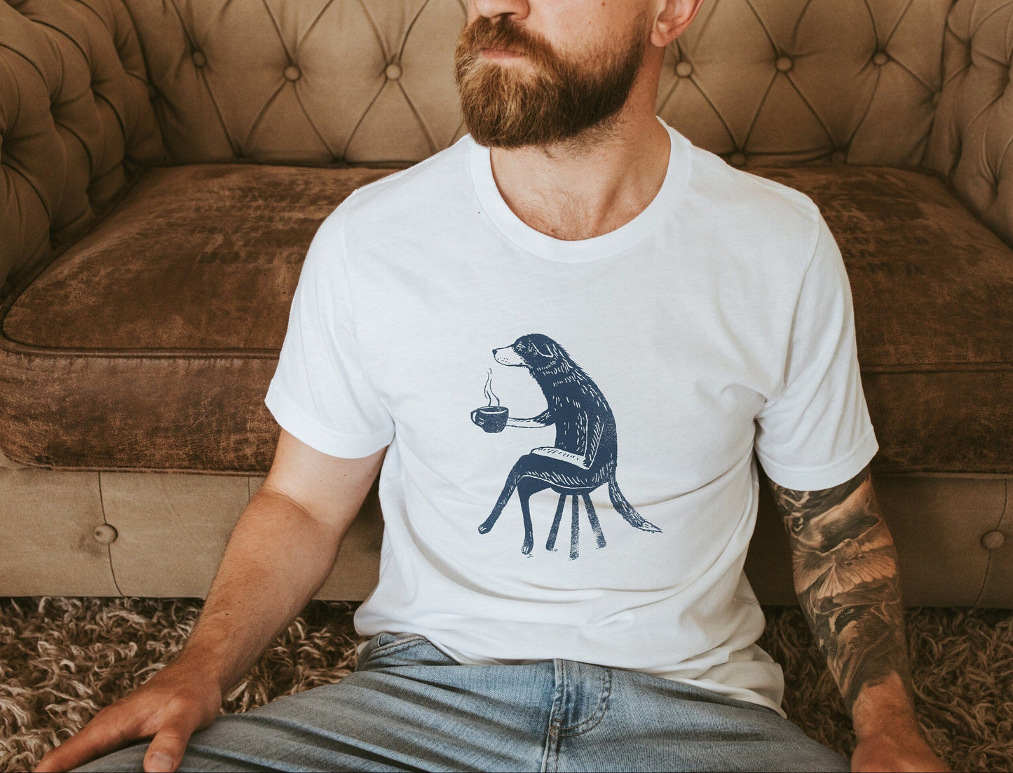 Men's Dog Coffee Tee