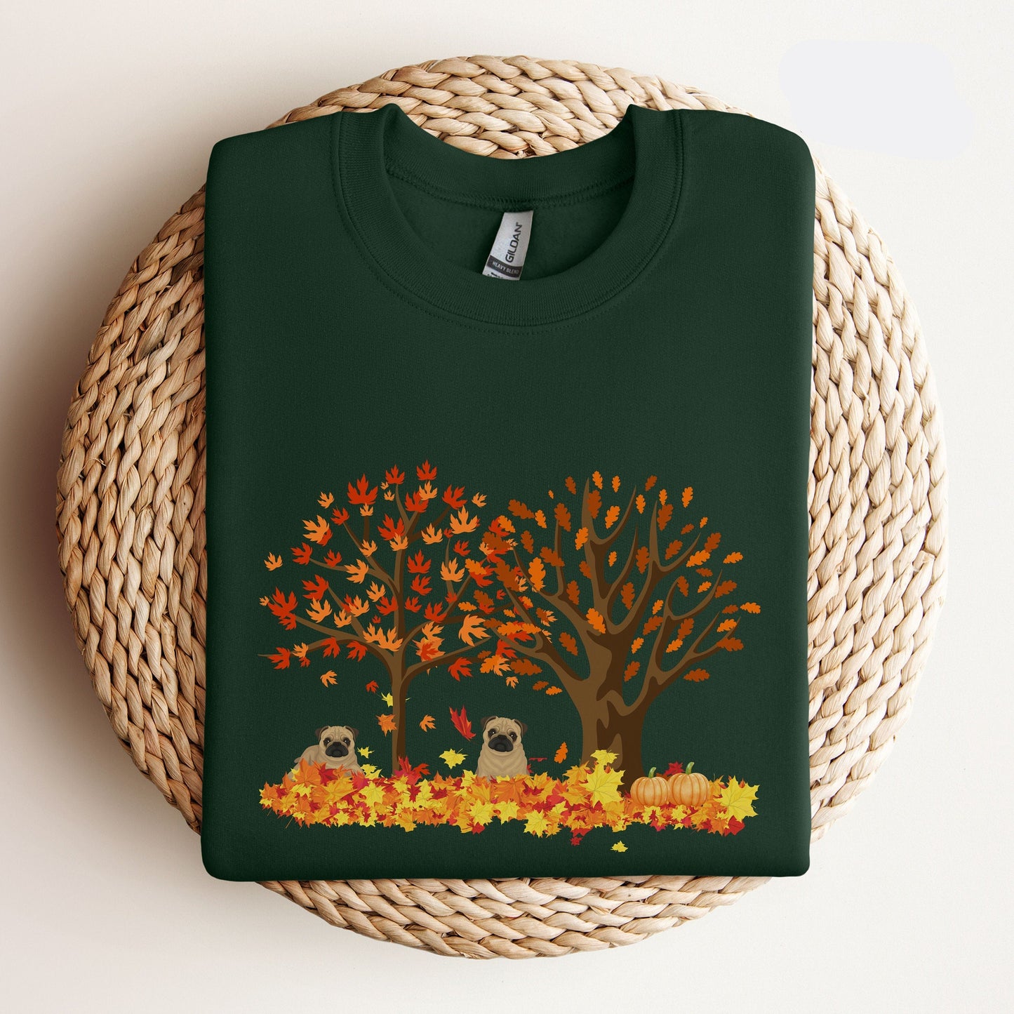 Fall Leaves Pug Sweater