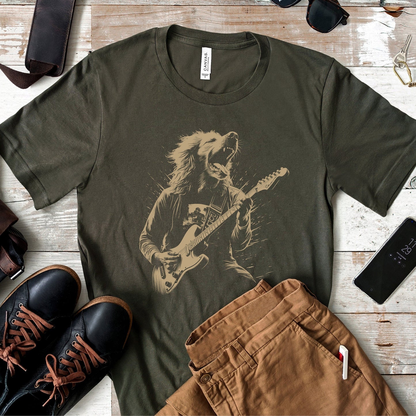 Rockstar Golden Retriever Tee