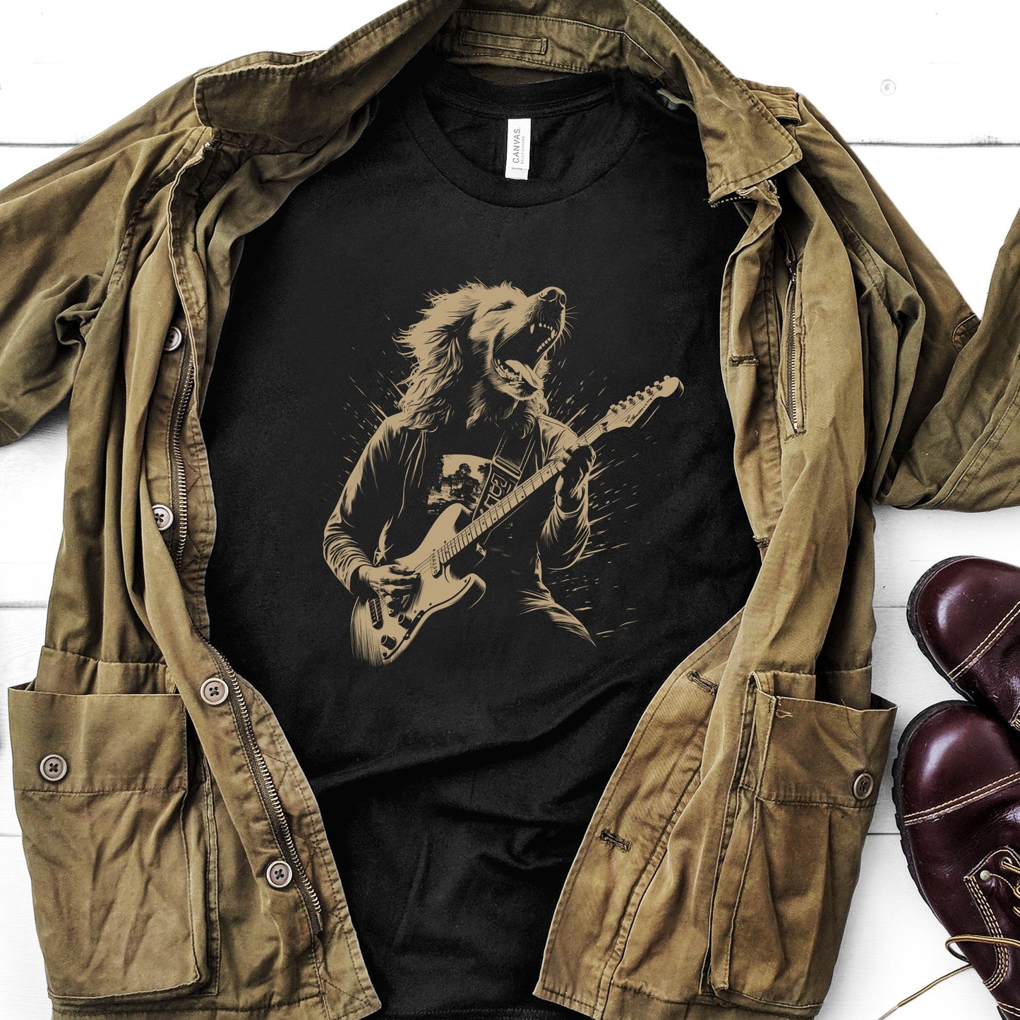 Rockstar Golden Retriever Tee