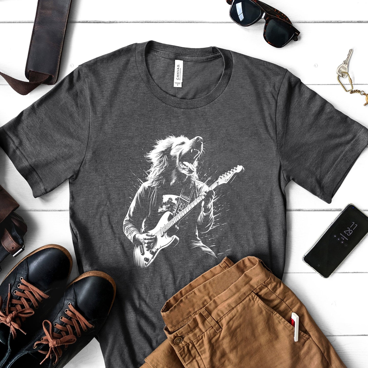 Rockstar Golden Retriever Tee