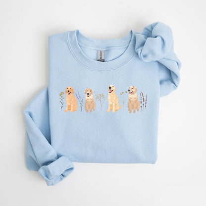 Floral Golden Retriever Sweatshirt V2
