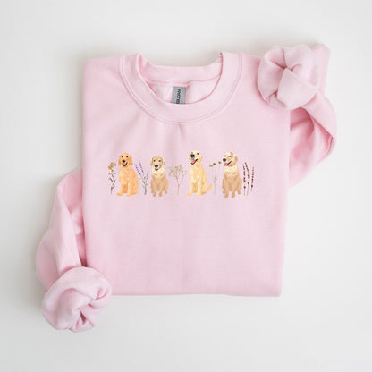 Floral Golden Retriever Sweatshirt V2