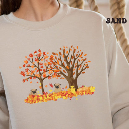 Fall Leaves Pug Sweater