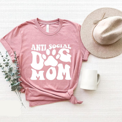 Anti Social Dog Mom Tee V7
