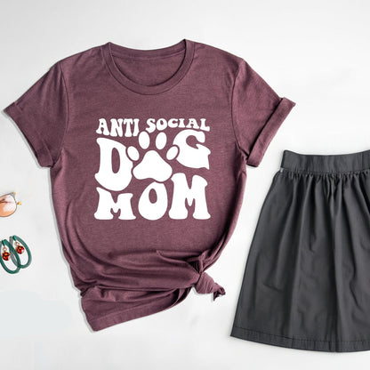 Anti Social Dog Mom Tee V7