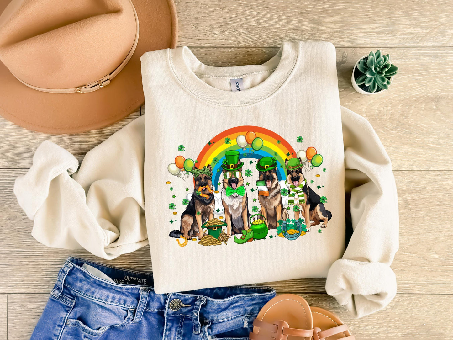 German Shephard St Patrick's Day Sweater