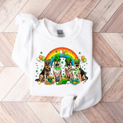German Shephard St Patrick's Day Sweater