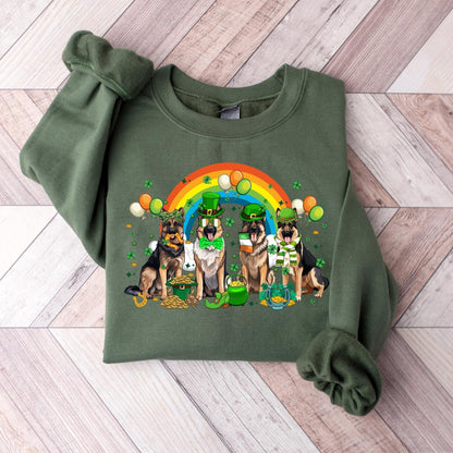 German Shephard St Patrick's Day Sweater