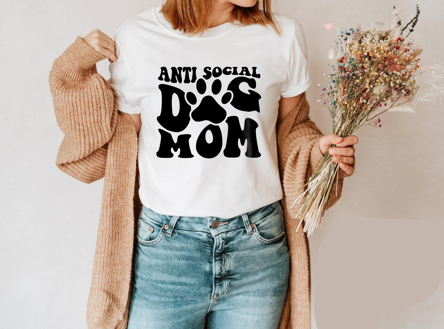 Anti Social Dog Mom Tee V7