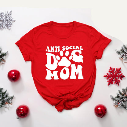 Anti Social Dog Mom Tee V7