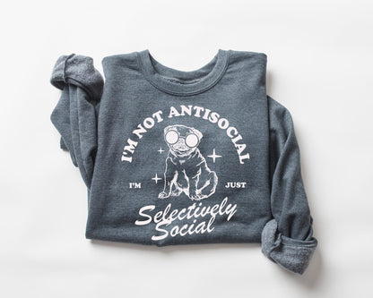 I'm Not Anti Social Sweater