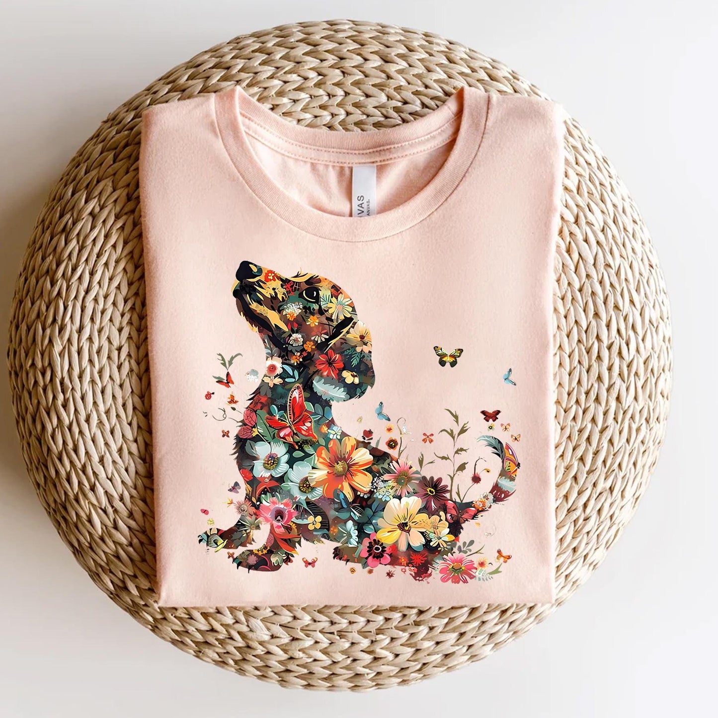 Floral Dachshund Shirt