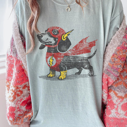 Dachshund Superhero Tee