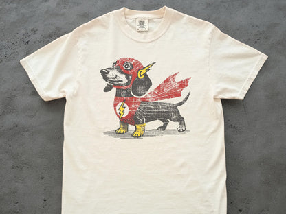 Dachshund Superhero Tee