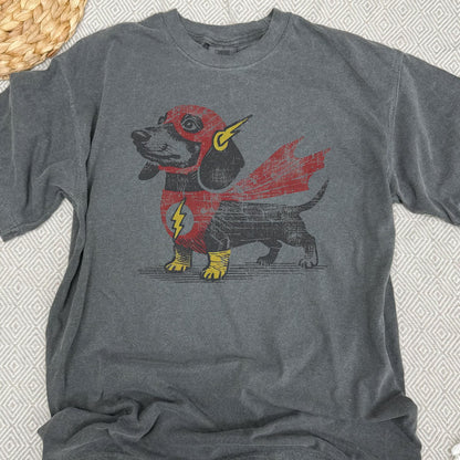 Dachshund Superhero Tee
